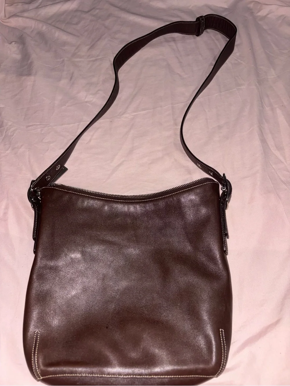 Coach Leather Crossbody Bag - Brown